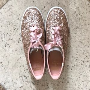 Rose Gold Glitter Women sneakers